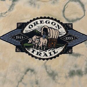 Vintage Oregon Trail Tye Dye T-Shirt Unisex Hanes Size XL